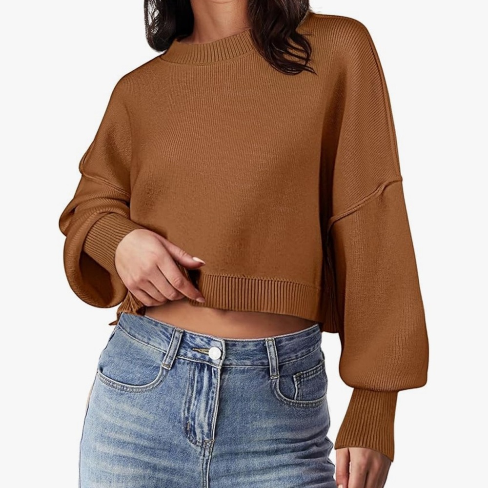 Cropped Knit Sweater